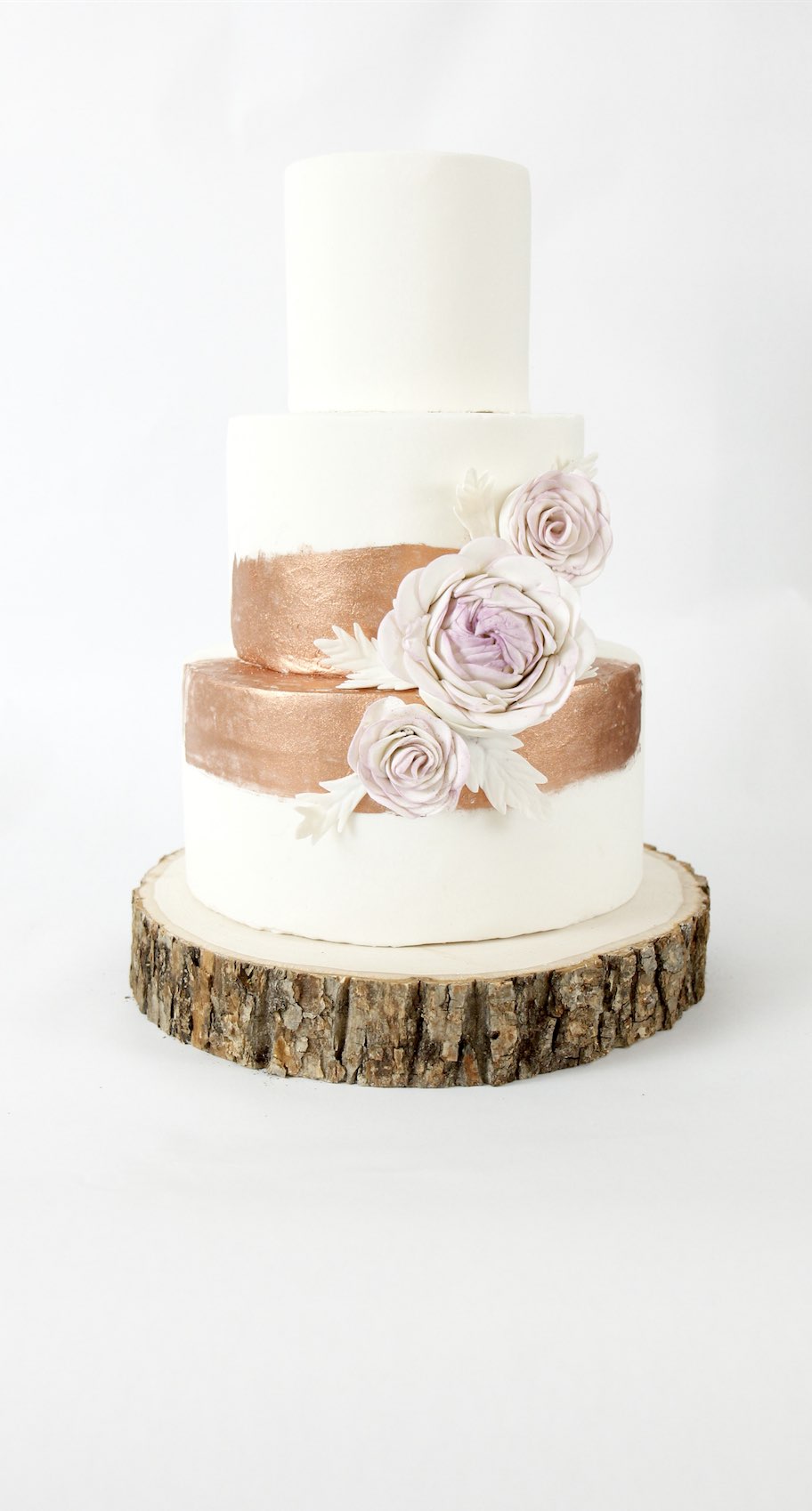 3 tier Elegant with flowers and paint brush