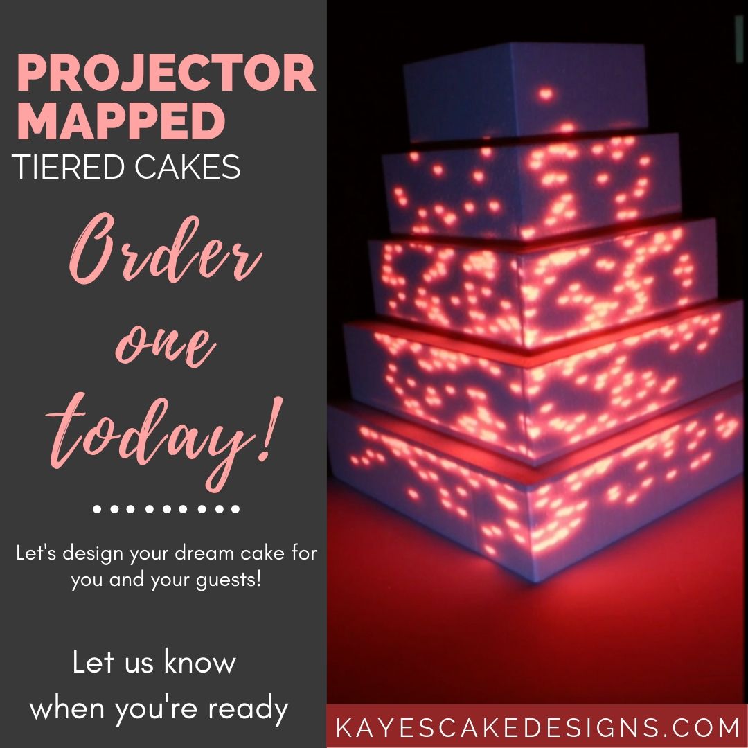 3d projector mapped 5 tier